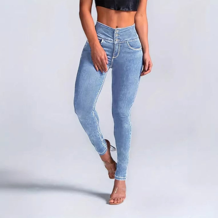Women's Sculpting High Waist Skinny Jeans with V-Shaped Waist Amarae