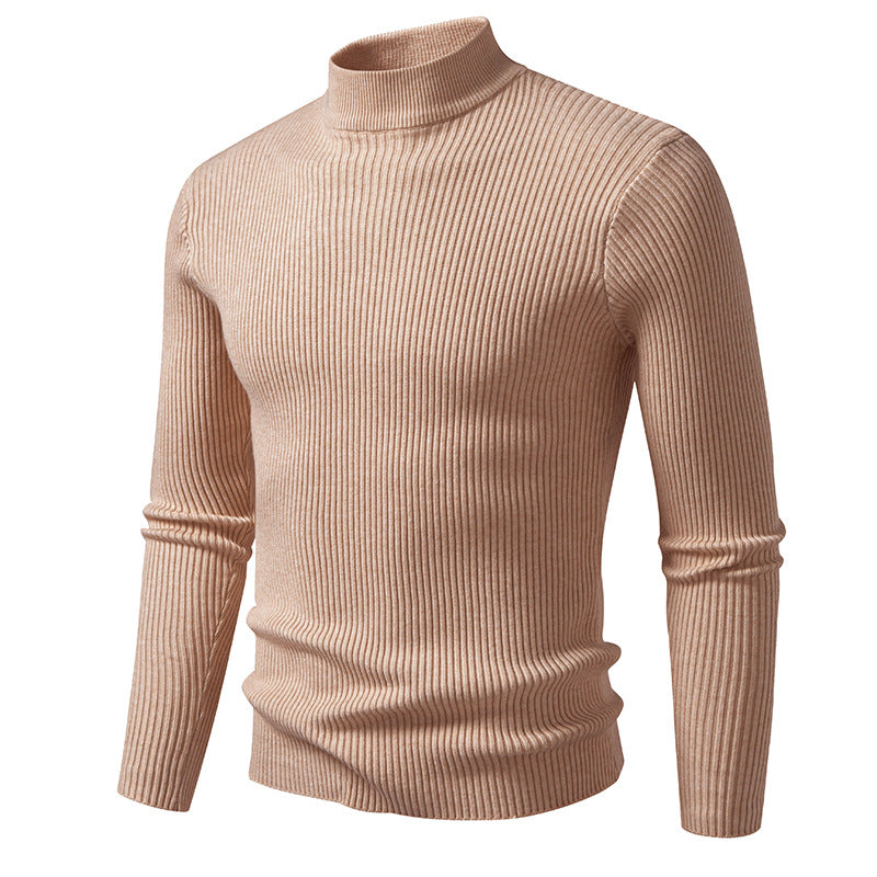 Men's Ribbed Knit Turtleneck Sweater Lune London