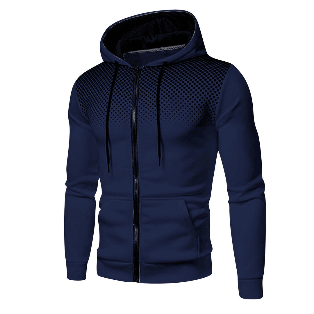 Sporty hooded sweater for men with an innovative structure and practical zip pockets Amarae