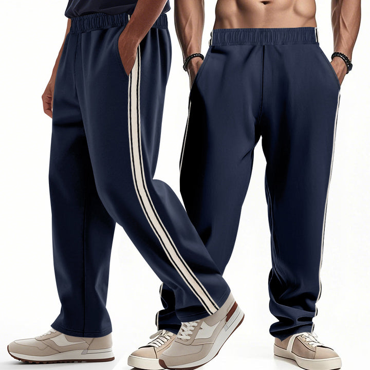 Sport leisure pants for men with side stripes and elastic waist Lune London