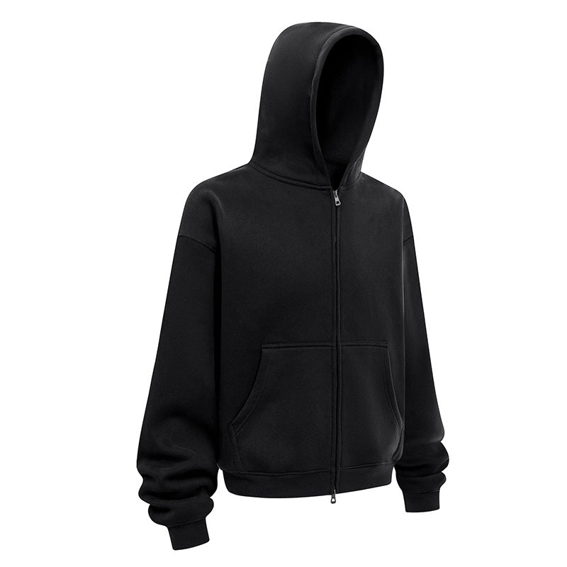 Casual hoodie jacket for women in soft fleece material with practical side pockets Lune London