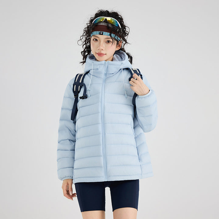 Women's ultra-light quilted thermocap jacket with horizontal stitching and zip pockets Amarae