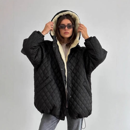 Ladies quilted parka with a high collar and soft lining Amarae