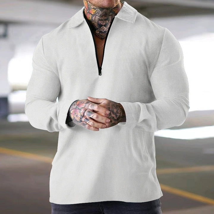 Elegant long-sleeved shirt for men with zipper Lune London