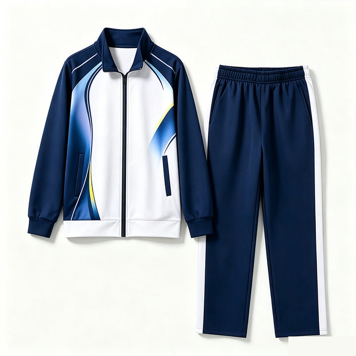 Unisex badminton training set with functional polo and sporty jogging pants Amarae