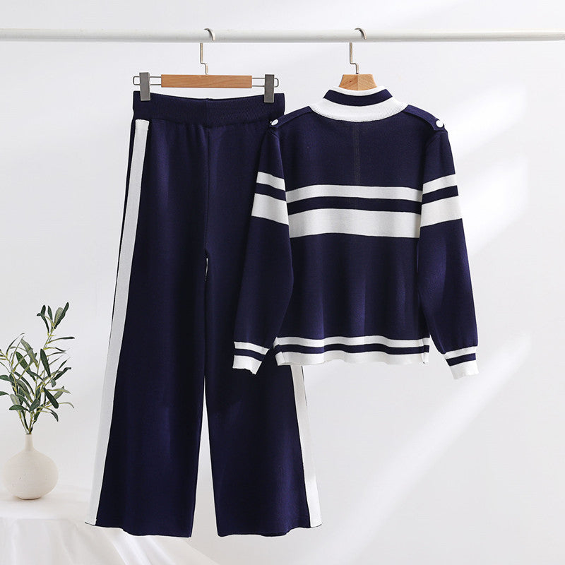 Lune London ladies' knitted sports jacket and pants set