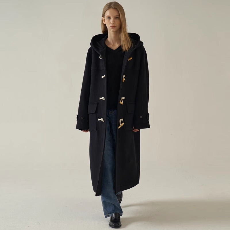 Manteau duffle long pour femme avec capuche Chic & Stil