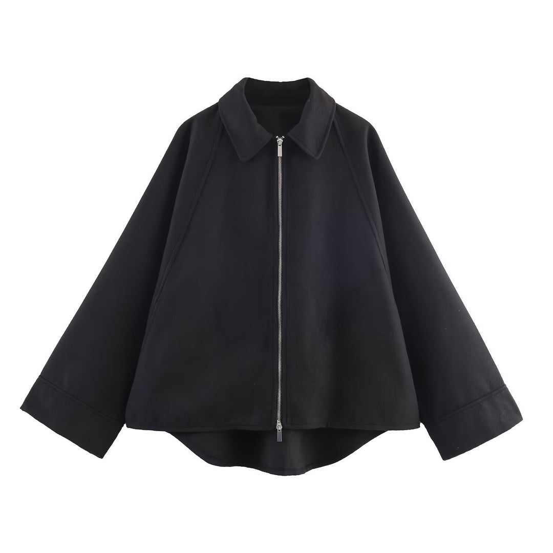 Fashion oversized jacket for women with a relaxed fit and a practical zipper Lune London