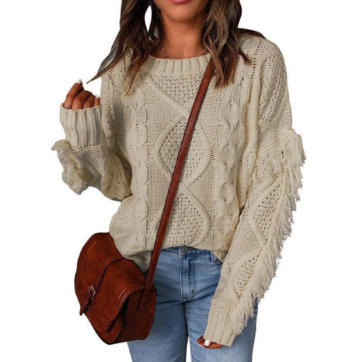 Woman's sweater with textured knit Lune London