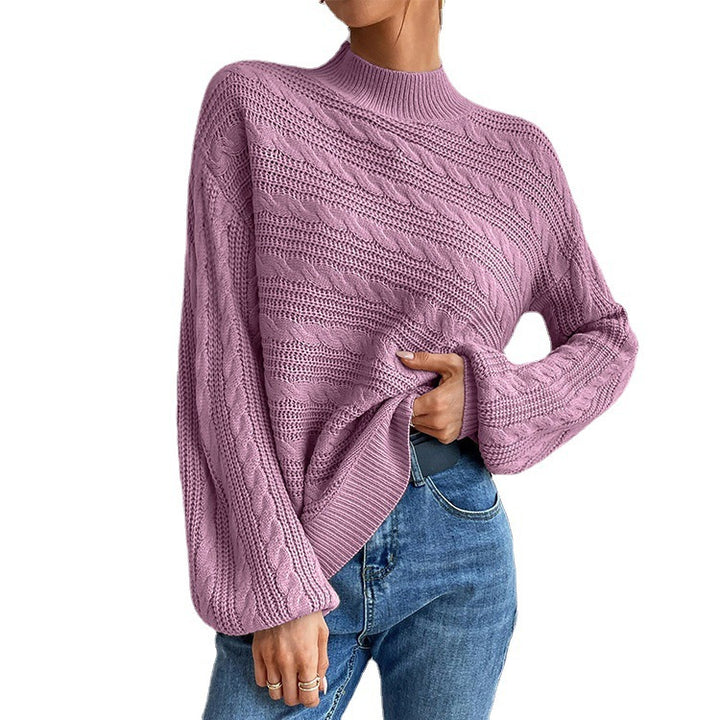 Knitted sweater for ladies with a loose fit and trendy textured pattern Lune London