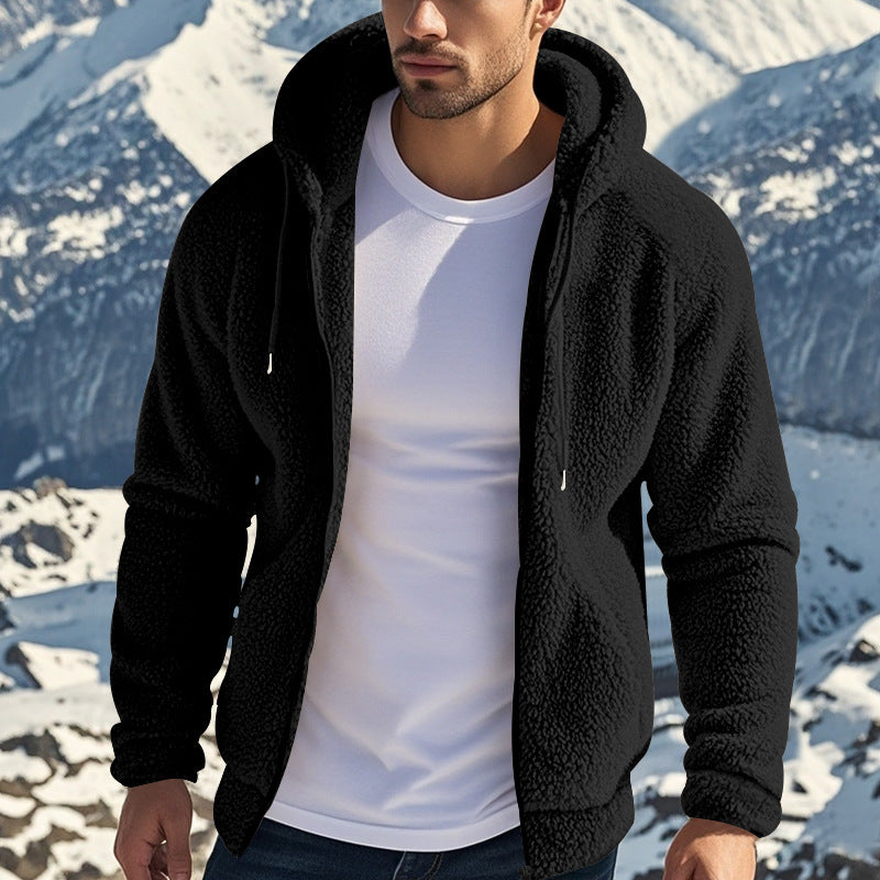 Men's fleece hoodie with soft material and practical pockets Lune London