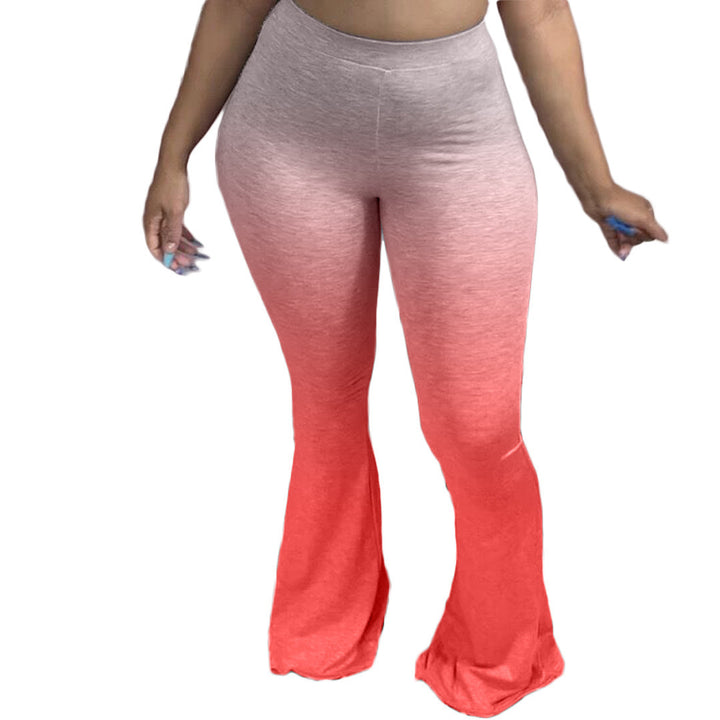 Lune London women's flared sports leggings with gradient colors