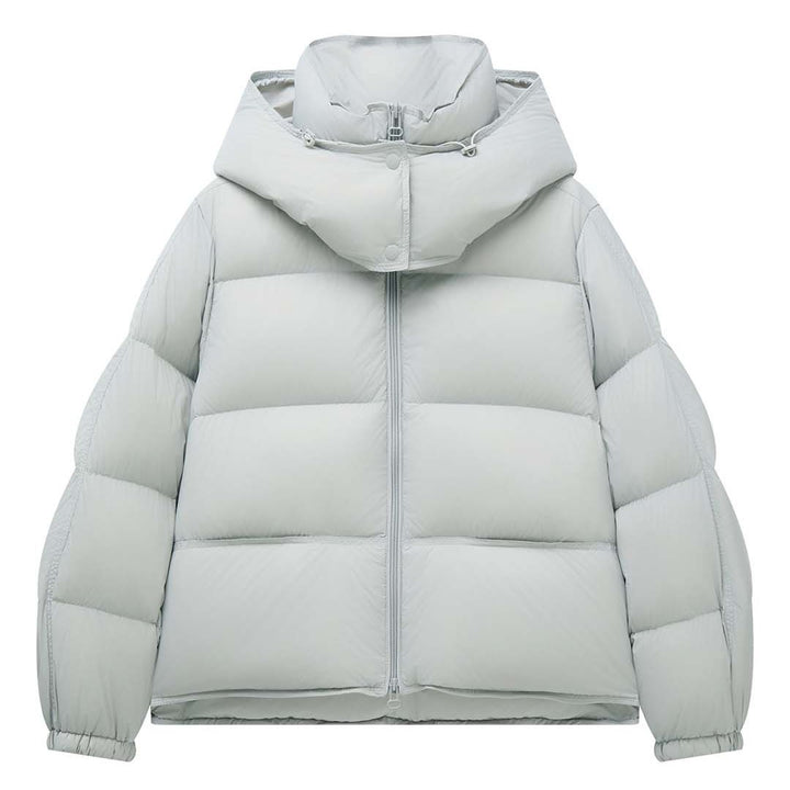 Women's short-cut volume padded jacket with XXL hood and drawstring Amarae