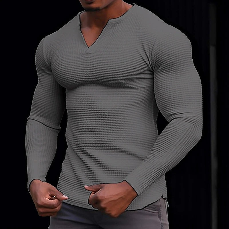 Men's Long Sleeve Shirt with Textured Design Lune London