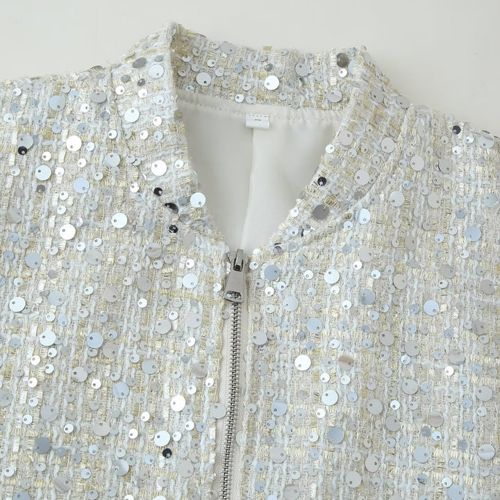 Women Shiny Chic Bomber Jacket