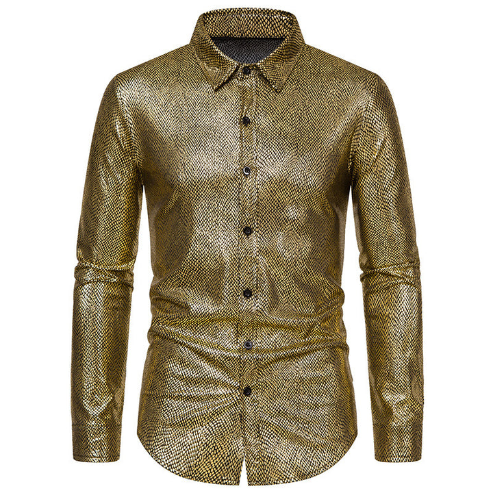 Elegant shirt for men in shiny material with a modern cut Chic and Style