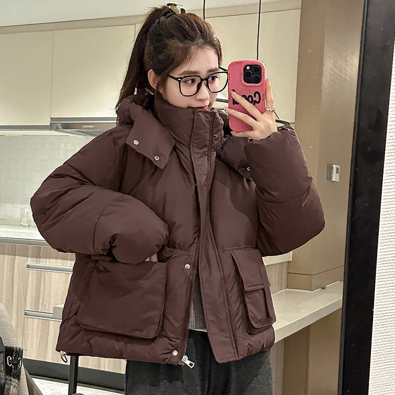 Ladies short insulated down jacket with practical pockets Amarae