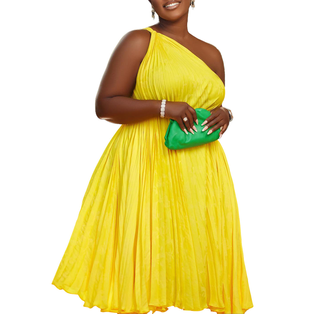 Pleated strapless dress for women with elegant cord Lune London
