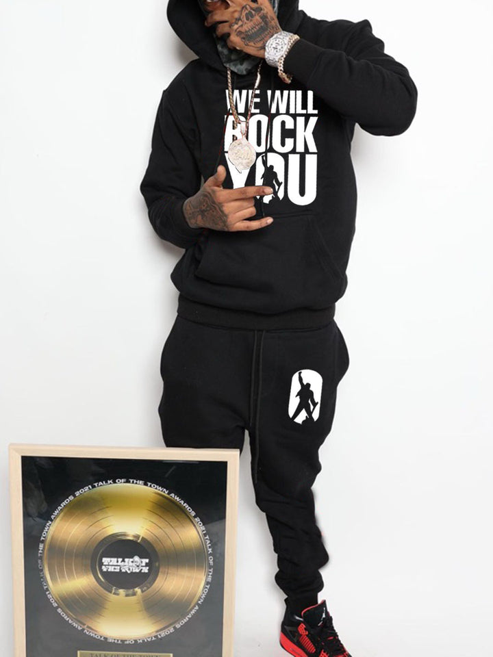 Men's Hoodie and Jogging Pants Set with Powerful Statement Lune London