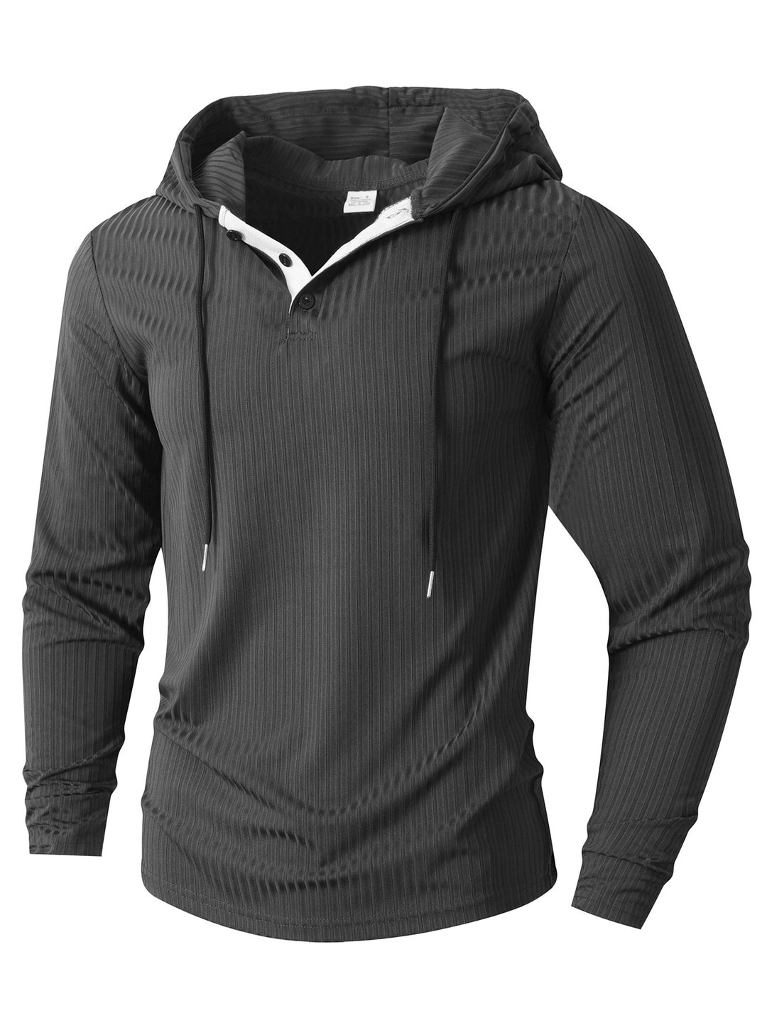 Men's Hoodie Sporty Long Sleeve with Textured Surface Lune London