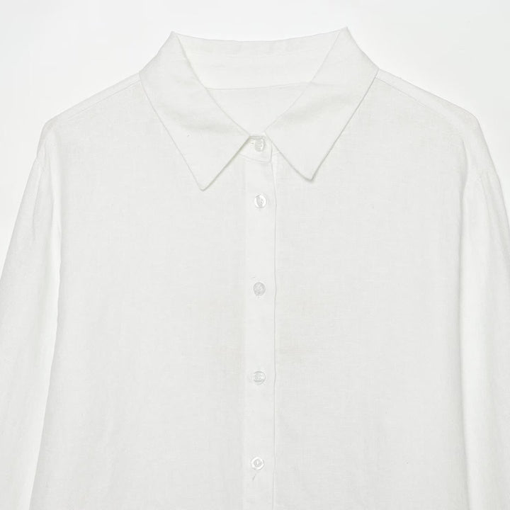Women’s oversized shirt blouse made of poplin with extended cuffs Amarae