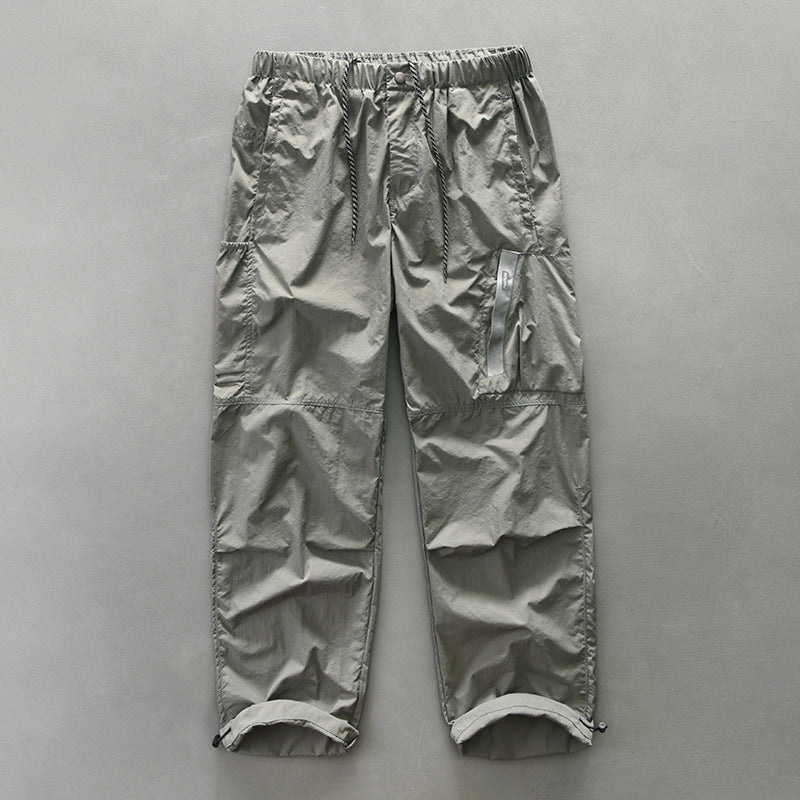 Functional pants for men with elastic waistband and zippered side pockets Lune London