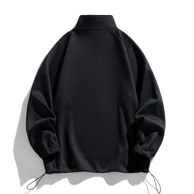 Men's long sleeve pullover with short zip opening Lune London