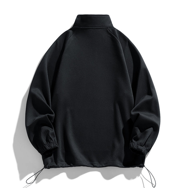 Men's long sleeve pullover with short zip opening Lune London