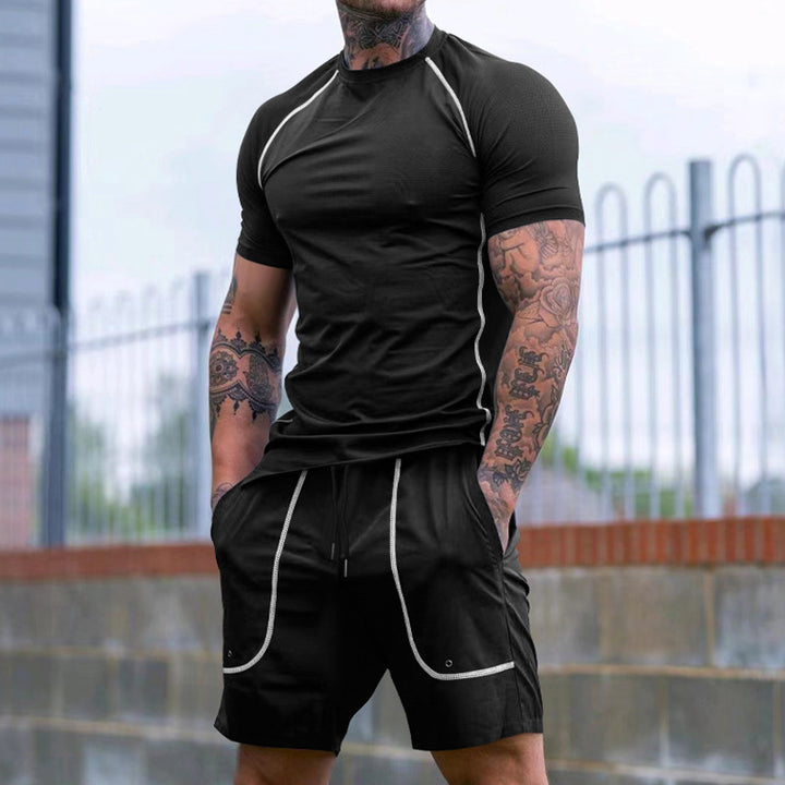 Men's Short Sleeve Sports T-Shirt and Comfortable Shorts Set Lune London