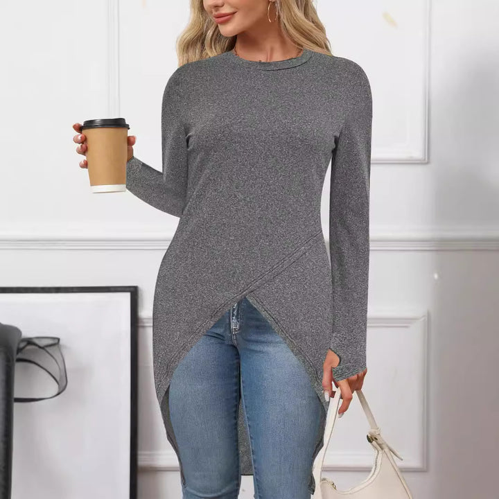 Asymmetrical long sleeve shirt for women Lune London