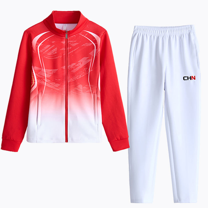 Unisex Performance Training Set with Gradient, Stretch Jacket and Comfort Pants Amarae