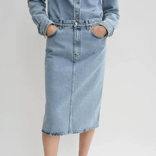 Classic A-line denim skirt for women Amarae
