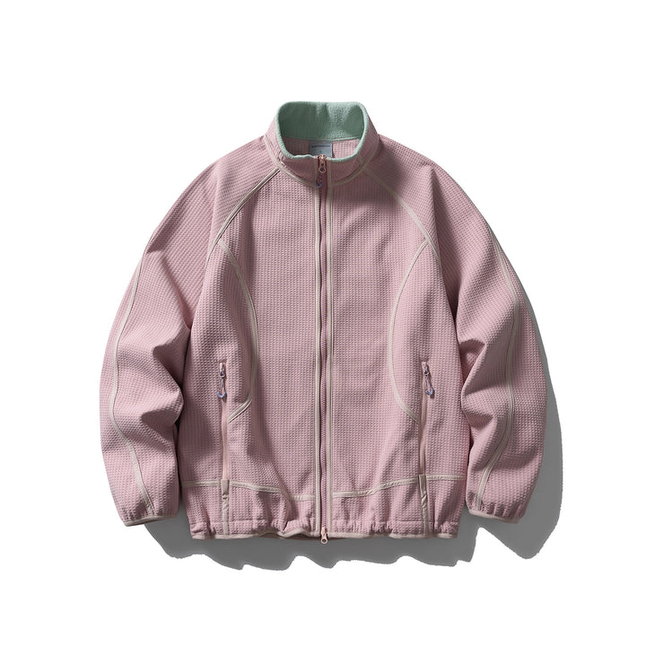 Unisex Structured Fleece Jacket with Zipper, Raglan Sleeves and Elastic Hem Amarae