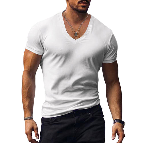 V-neck cotton blend breathable t-shirt for men Amarae
