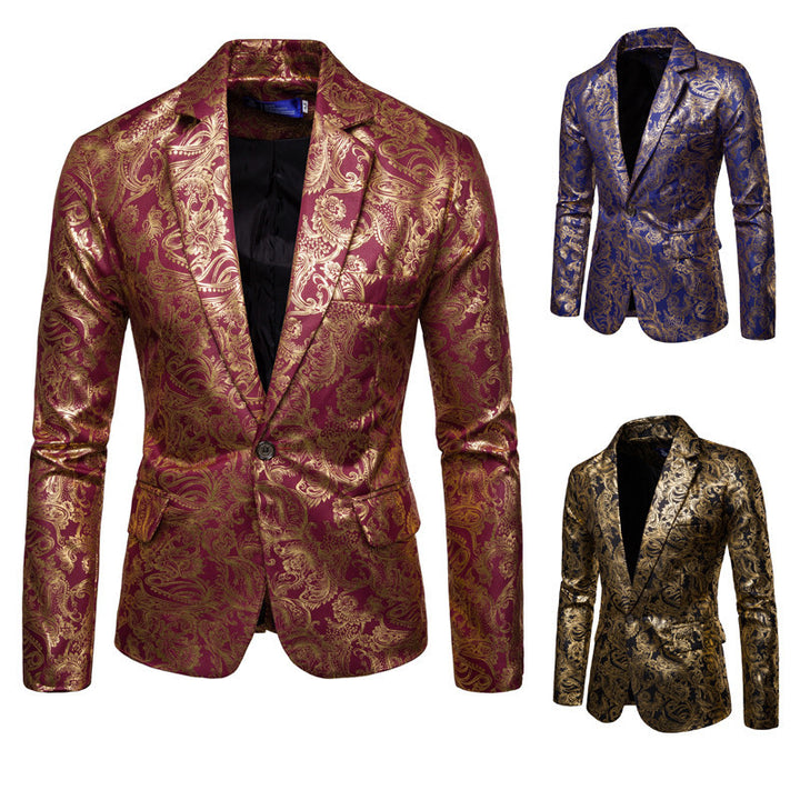 Exclusive men's sequin blazer with gold embellishments and a modern cut Lune London