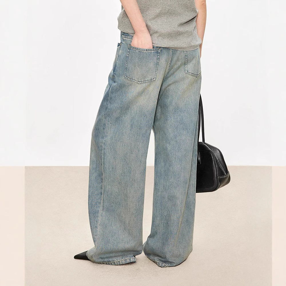 Jeans modernes, larges pour femmes avec taille haute Chic & Stil