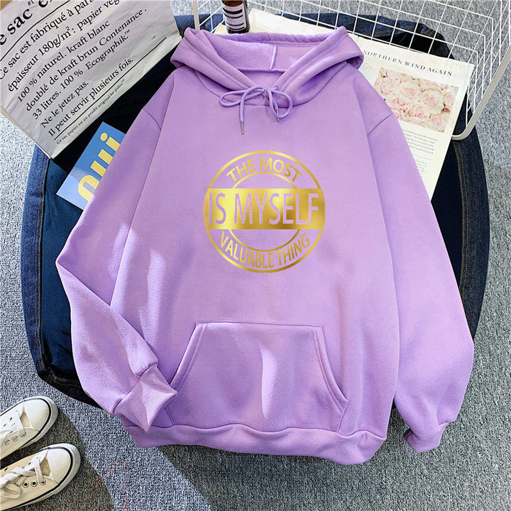 Women's hoodie with inspiring lettering Chic & Stil