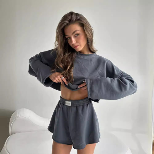 Amarae Women's Leisure Top and Short Set