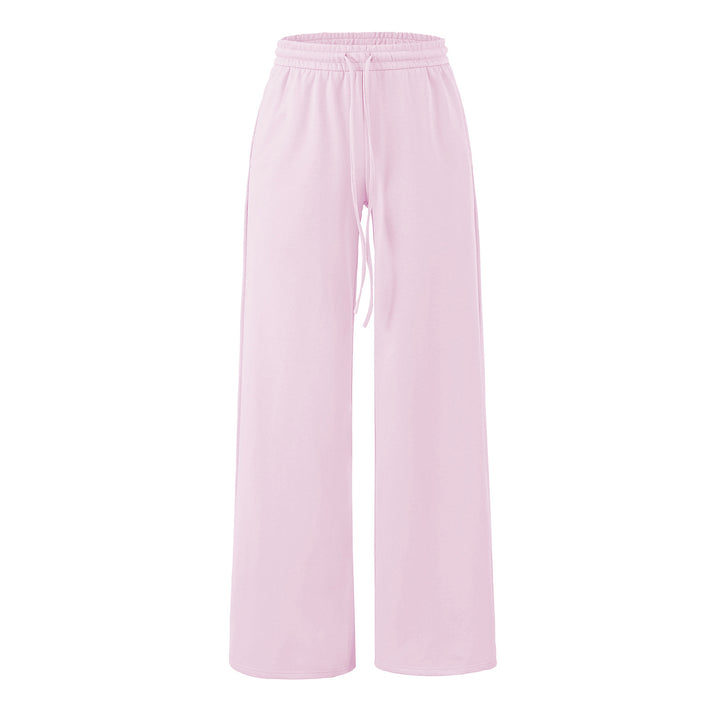 Women's Wide Lounge Pants with High Elastic Waistband and Drawstring Amarae