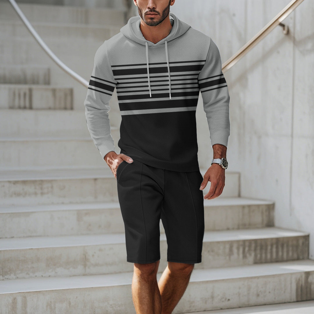 Men's sports hoodie t-shirt in structured material and modern lines Lune London