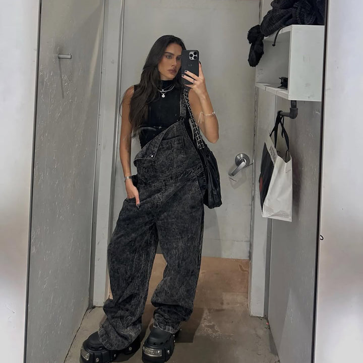 Ladies Casual Fit Denim Overalls Lune London