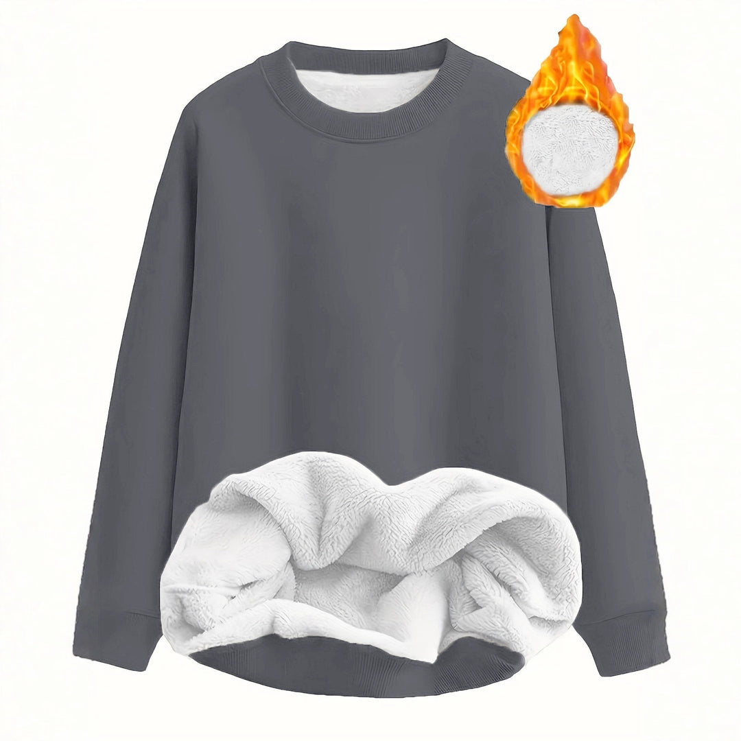 Heated sweatshirt for women with plush lining Lune London