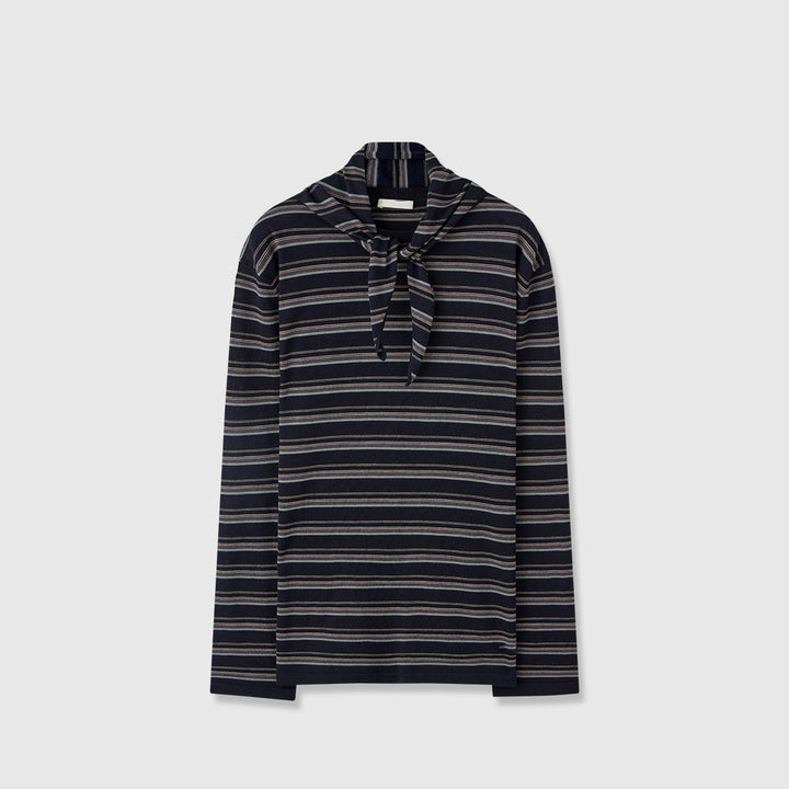 Chemise décontractée pour femme à manches longues avec ceinture à nouer à la mode Chic & Stil