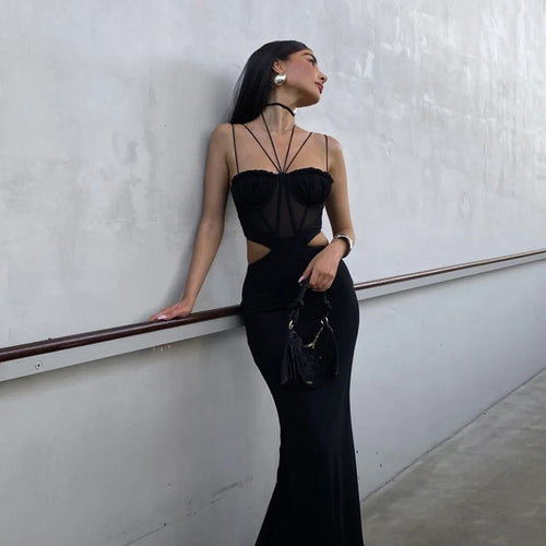 Chic and Stylish Cut-Out Backless Evening Dress for Women