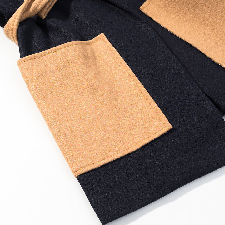 Dames Élégante Veste avec Ceinture et Décoration en Fausse Fourrure Chic & Stil