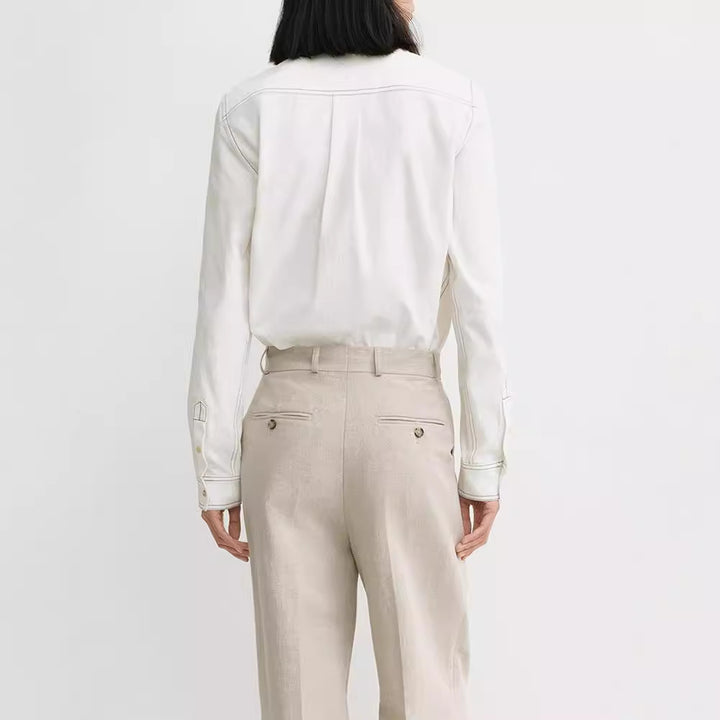 Chemise en denim pour femmes à coupe décontractée Chic & Stil