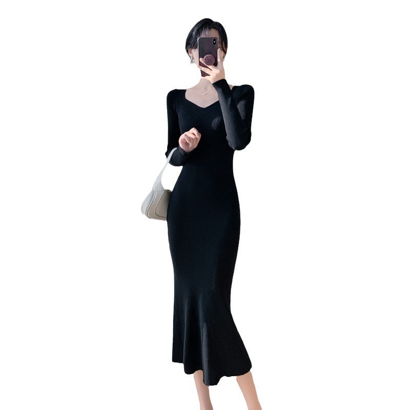 Ladies_maximal_Ribbed_Sweater_Midi_Dress_Lune London