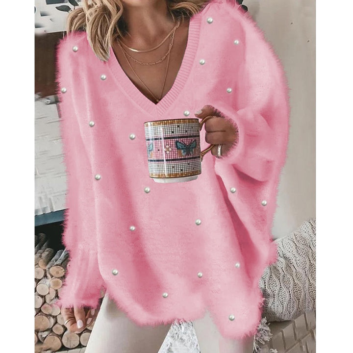 Women's elegant sweater with pearl embellishments Lune London