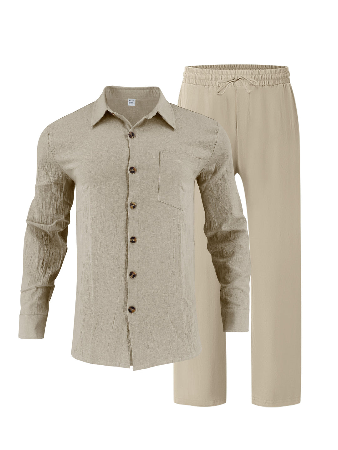 Men's elegant shirt and casual trousers set chic and style