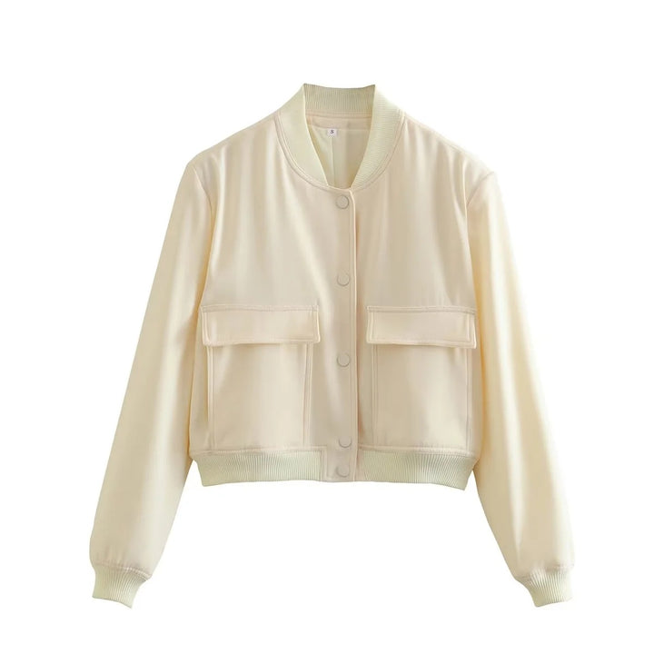 Sporty bomber jacket for women with padded lining and practical pockets Lune London